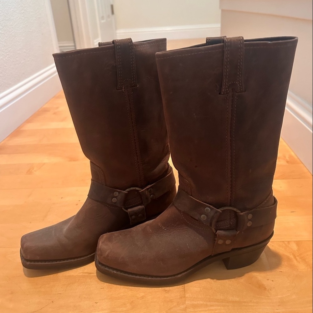 Frye Dark Brown Leather Boots